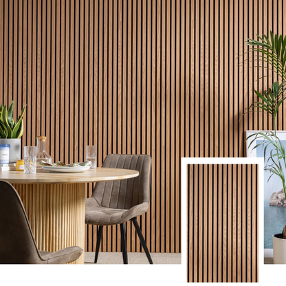 Norelle Acoustic Slat Panel — Walnut (2.7 m × 1.10 m)