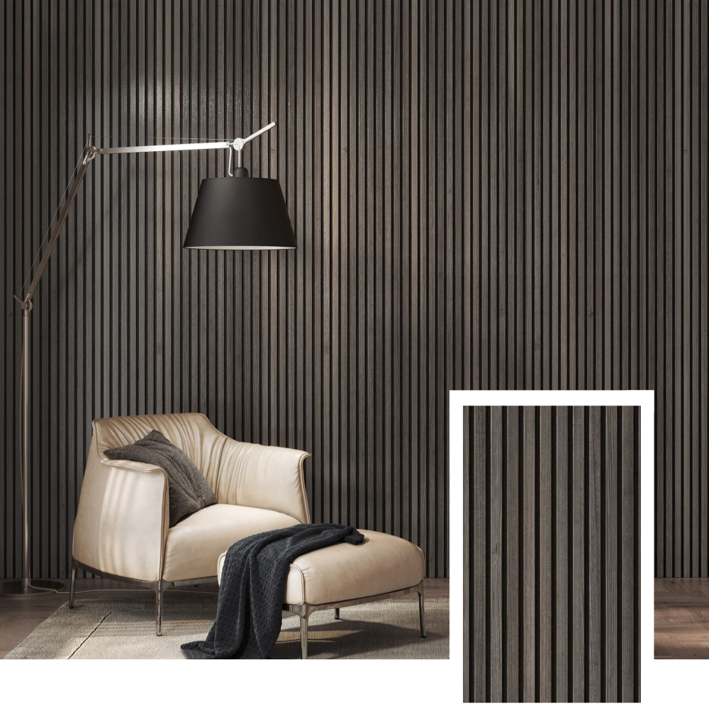 Norelle Acoustic Slat Panel — Walnut (2.7 m × 1.10 m)